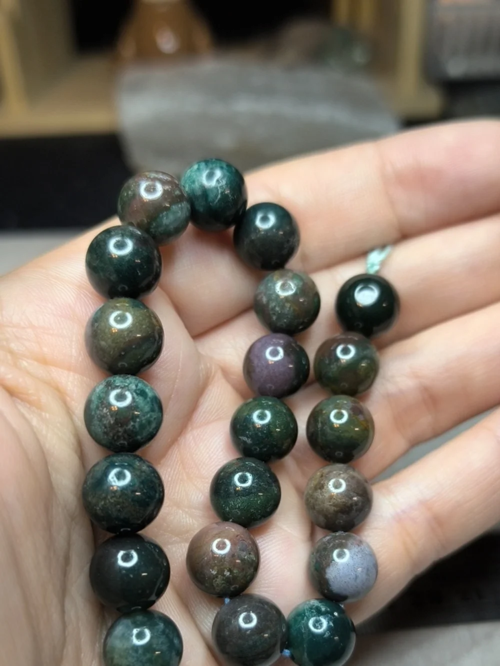 #5- 10mm Indian Agate Gemstone Beads - 8 Inch Strand